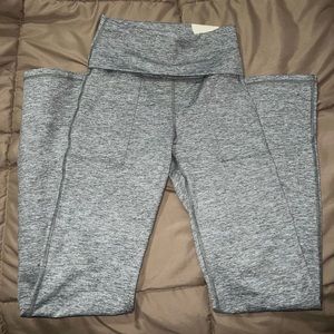 Aerie offline hugger flare foldover leggings